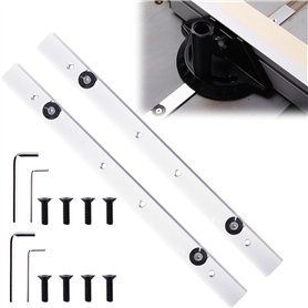 Lot de 2 rails à rainure en T M6 300 mm - Barre à onglet coulissante - Rail de montage - En alliage d'aluminium - Pour perceuse