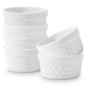 Lot de 6 petits bols à crème brûlée - 230 ml - En céramique - Pour gâteaux de lave