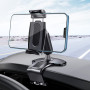Hoembpn Support Téléphone Voiture Pince, Rotation 360°+180°, Utilisé pour Pare-Soleil et Tableau de Bord et Rétroviseur, Adapté 