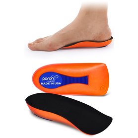Talonnette Poron fabriquée aux États-Unis - Semelles intérieures pour fasciite plantaire pour homme et femme - Pour douleurs au