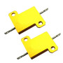 Mdurian 2 X Résistances 25W 5 Ohm 5% Aluminium Boîtier Résistances de Charge Châssis Monté Logement Plaque d'or Fil Enroulé
