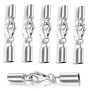 My Bead 5 pièces kits de montage Ø 2.5 mm argent 925 fermoirs mousqueton et embouts pour la bracelets en cuir DIY