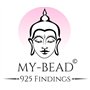 My Bead 5 pièces kits de montage Ø 2.5 mm argent 925 fermoirs mousqueton et embouts pour la bracelets en cuir DIY