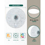 Bonlux Module LED Cercle 12W Kit de Conversion LED pour Plafonnier Blanc Naturel 4000K Avec Aimant de Fixation pour Boîtier de P