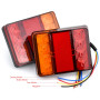 2 Pcs 12 V LED Feux Arriere, Feux Arrières Multifonctionnel pour Tracteur Camion Remorque