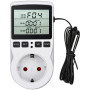 230V/ 50Hz Prise Thermostat Prise Minuteur Digital, Prise Thermostat Chauffage avec Sonde pour Aquarium Incubateur Serre(-40 à 1