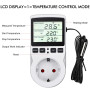230V/ 50Hz Prise Thermostat Prise Minuteur Digital, Prise Thermostat Chauffage avec Sonde pour Aquarium Incubateur Serre(-40 à 1