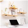 Lot de 4 supports d'étagère triangulaires invisibles flottants cachés avec vis Supports muraux en métal robustes pour étagère de