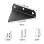 Lot de 4 supports d'étagère triangulaires invisibles flottants cachés avec vis Supports muraux en métal robustes pour étagère de