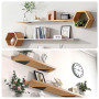 Lot de 4 supports d'étagère triangulaires invisibles flottants cachés avec vis Supports muraux en métal robustes pour étagère de
