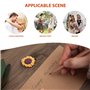 ZWZNBL 8 styles différents d'enveloppes de cartes de voeux avec fleurs séchées, cartes de vœux décoratives rétro, cartes de vœux