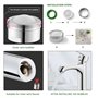 3 pièces d'accessoires filtre de robinet à économie d'eau, aérateur de robinet M24, comprenant 6 rondelles et 1 clé d'aérateur c
