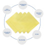 QEEQPF Lot de 15 Chiffons de Nettoyage pour Bijoux Chiffon de Polissage Jaune Antirouille et Anti-oxydation Chiffons de Nettoyag