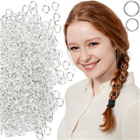 MINGZE 200 Pièces Bague de Cheveux
