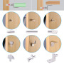 JIZZU 130 Pièces Taquet Etagere, 6 Styles Chevilles de Support d'étagère en Fer Nickelé, 5mm Broches Cheville Etagere pour Meubl