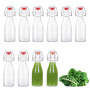 Lot de 10 Bouteille en Verre avec Bouchon Mécanique 150ml