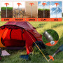 FOYIOLRU 12 Pièces Piquets de Tente à Visser 20cm avec Foreur Hexagonal, Piquet en Acier avec Filetage, Sardines Camping Robuste
