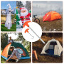 FOYIOLRU 12 Pièces Piquets de Tente à Visser 20cm avec Foreur Hexagonal, Piquet en Acier avec Filetage, Sardines Camping Robuste