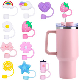 EOPUOZS Lot de 10 Couvercles de Paille pour tasse Stanle