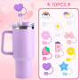 EOPUOZS Lot de 10 Couvercles de Paille pour tasse Stanle, 10 mm Couvercles de Paille en Silicone Réutilisables Anti-Poussière, B