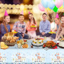 Lot de 61 pièces de vaisselle de fête à thème ours bleu - Décorations de fête d'anniversaire - Contient des gobelets en carton, 