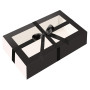 Boîte à Macarons Noirs avec Fenêtre Transparente