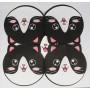 Lot de 60 ustensiles de fête d'anniversaire motif chat mignon, comprend des assiettes en carton pour chat, des gobelets en carto