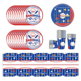 YINcrinx Vaisselle de fête sur le thème du baseball
