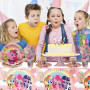 Doyomtoy Little Pony Décorations Licorne Set de Décoration pour Fêtes de Poney 61PCS Little Pony Lot de Fournitures de Fête d'an