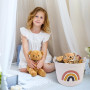 mizikuu Panier Rangement Tissé, Organisateur en Corde Coton DéCoratifs Bébé Salle de Bain pour Table à langer bébé, salle de bai