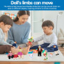 Riisoyu Famille de Poupée en Bois, 9 Mini Articulées Marionnettes Personnage Maison de Poupee Dolls de Jeu de Simulation Familia