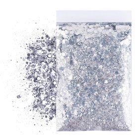 MHDUYEG 50g Paillettes Paillettes ArgentéEs Paillettes Visage Paillettes Cheveux Poudre de Paillettes Artisanat de Paillettes Po