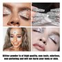 MHDUYEG 50g Paillettes Paillettes ArgentéEs Paillettes Visage Paillettes Cheveux Poudre de Paillettes Artisanat de Paillettes Po