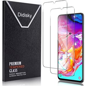 Didisky Lot de 2 Verre Trempé pour Samsung Galaxy A70