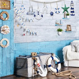 Mini Sapin de Noël 20Inch/50cm avec Lumières LED et Ornements à Suspendre - Artificiel DIY pour Table, Décoration de Maison et F