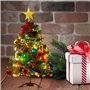 Mini Sapin de Noël 20Inch/50cm avec Lumières LED et Ornements à Suspendre - Artificiel DIY pour Table, Décoration de Maison et F