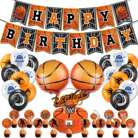 SHAMO 39Pièces Ballons Anniversaire Basketball