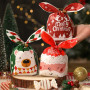 60 Pièces Noël Sachet Bonbons Oreilles de Lapin Sachet Bonbons Sacs de Cadeaux Sacs à Bonbons Sac Biscuit Noël Biscuits Sachet C