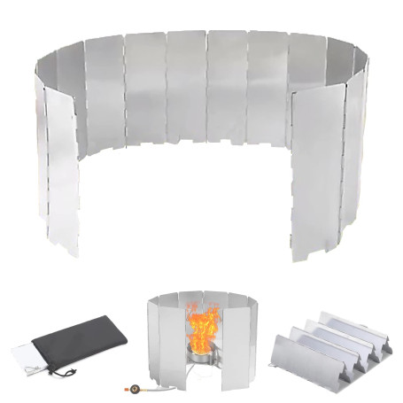 Gloryit 16 Plaques Pare-Vent Pliable Aluminium
