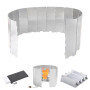 Gloryit 16 Plaques Pare-Vent Pliable Aluminium
