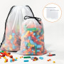 XPOOP 12Pièces Sac à Chaussures de Voyage Sacs à Cordon Givré Transparent Sacs à Chaussures étanches réutilisables avec Cordon d