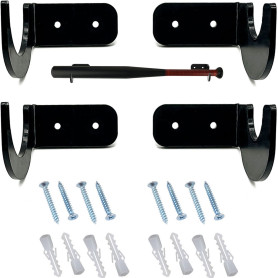 4 Pièces Support Mural de Batte de Baseball Batte de Baseball Murale Organisateur Horizontal de Porte-Batte avec Vis étagère de