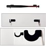 4 Pièces Support Mural de Batte de Baseball Batte de Baseball Murale Organisateur Horizontal de Porte-Batte avec Vis étagère de 