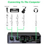 BOMGE Interface audio USB (24 bits/192 kHz) avec XLR, alimentation fantôme, surveillance directe, boucle arrière pour enregistre