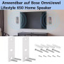 SopimusZ 1 paire de supports muraux en acier pour Bose OmniJewel Lifestyle 650 Home Speaker White