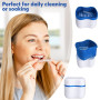 mizikuu boite appareil dentaire, 4 Pièces Étui de retenue orthodontique mince avec Portable Boîte de rangement pour prothèses de