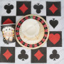 Doyomtoy Casino plate,Vaisselle de casino 62pcs Poker Carte Vaisselle Accessoires pour fêtes de casino Fête d'anniversaire pour 
