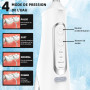 Jet Dentaire Sans Fil Rechargeable avec 4 Modes Capacité de 310 ml IPX7 Étanche 60 Jours d'A