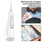 Jet Dentaire Hydropulseur Portable, Jet Dentaire Sans Fil Rechargeable avec 4 Modes Capacité de 310 ml IPX7 Étanche 60 Jours d'A