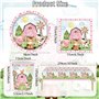 Lot de 61 pièces de vaisselle de fête de la ferme - Motif cochon et agneau - Pour anniversaire de ferme - Comprend assiettes, ta